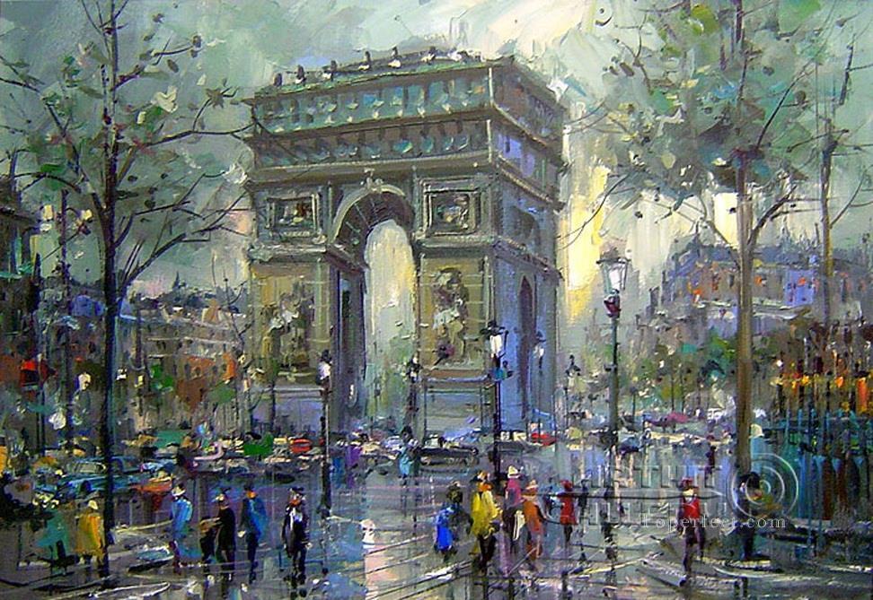 st059B impresionismo escenas parisinas Pintura al óleo